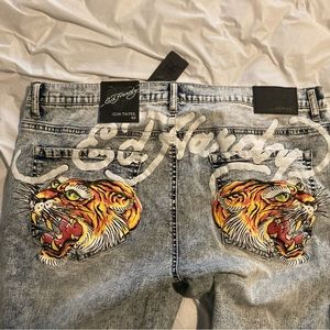 Ed Hardy men’s slim fit skinny jeans casual